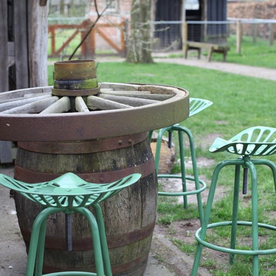 Taburete Dise�o Tractor Verde Acero